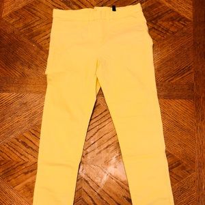 Pastel Yellow Skinny crop ankle pants by H&M
